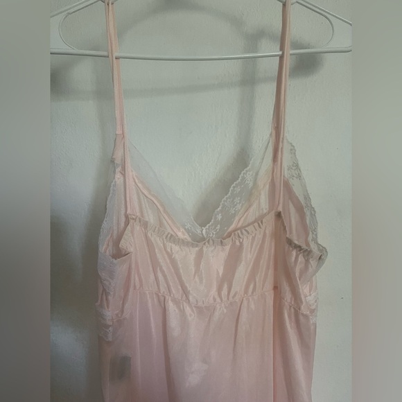 Not AVAILABLE Vintage Silk Satin Slip Chemise nightgown lace Beeline Maxi - Picture 5 of 9